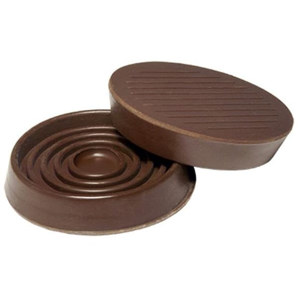 Richelieu America 235944 1.75 in. TruGuard Round Rubber Cup; Brown - Pack of 4 235944 - main